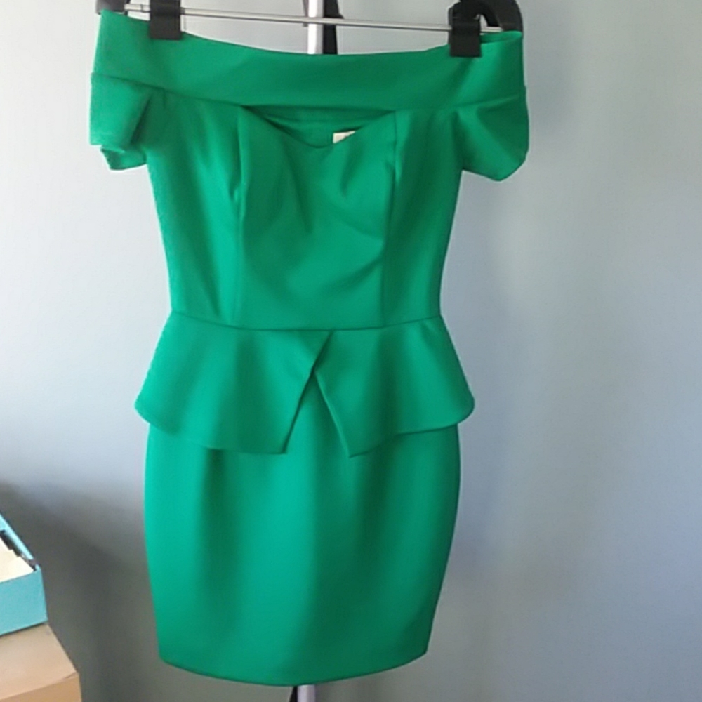 Off the shoulder scuba dress